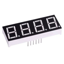 Display de 7 segmentos de 4 dígitos - Catodo comum - Vermelho